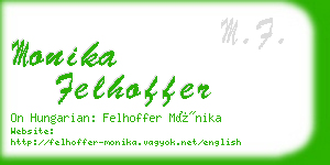 monika felhoffer business card